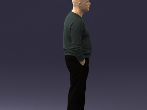 bald man sweater 0523 3D Модель