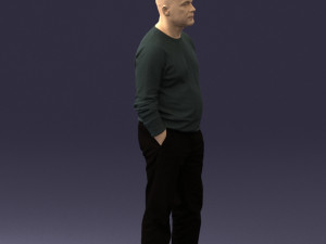 bald man sweater 0523 3D Модель