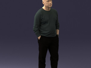 bald man sweater 0523 3D Модель