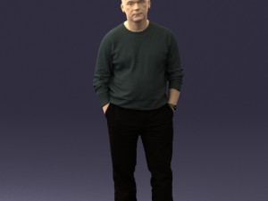 bald man sweater 0523 3D Модель