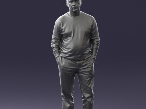 bald man sweater 0523 3D Модель