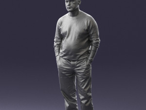 bald man sweater 0523 3D Модель