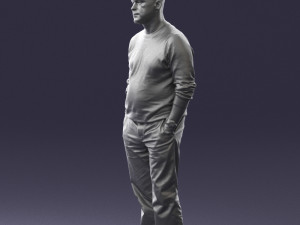 bald man sweater 0523 3D Модель