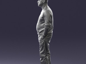 bald man sweater 0523 3D Модель