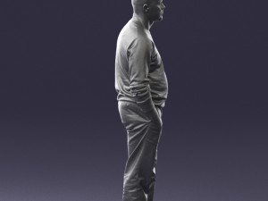 bald man sweater 0523 3D Модель