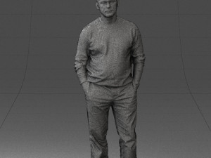 bald man sweater 0523 3D Модель