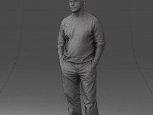 bald man sweater 0523 3D Модель