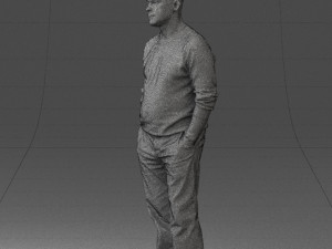 bald man sweater 0523 3D Модель