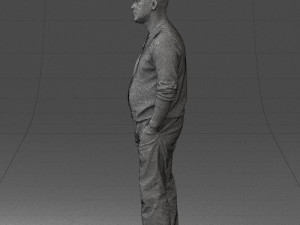 bald man sweater 0523 3D Модель