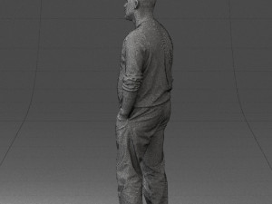 bald man sweater 0523 3D Модель