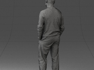 bald man sweater 0523 3D Модель