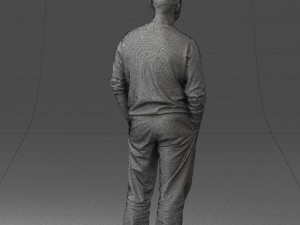 bald man sweater 0523 3D Модель