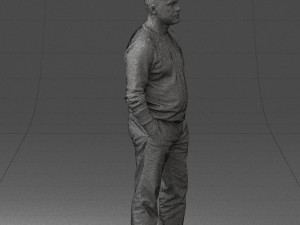 bald man sweater 0523 3D Модель