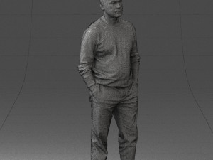 bald man sweater 0523 3D Модель