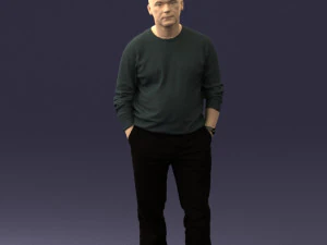 pull homme chauve 0523 pr&ecirc;t &agrave; imprimer en 3D Modèles 3D en vedette