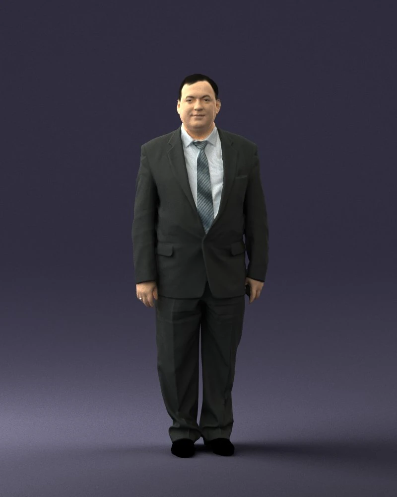fat man in suit 0521 3D Model .c4d .max .obj .3ds .fbx .stl .blend 