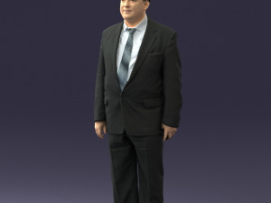 fat man in suit 0521 Modèle 3D
