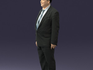 fat man in suit 0521 Modèle 3D