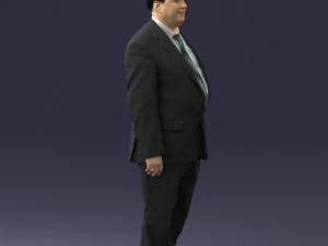 fat man in suit 0521 3D Model