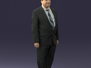 fat man in suit 0521 Modèle 3D