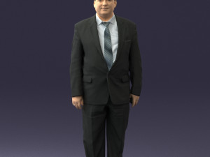 fat man in suit 0521 Modèle 3D