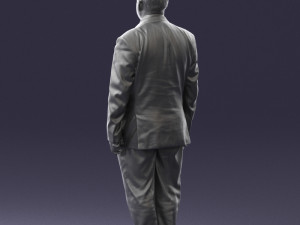 fat man in suit 0521 Modèle 3D