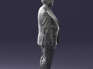 fat man in suit 0521 Modèle 3D
