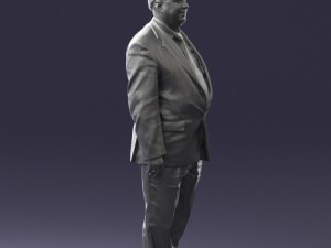 fat man in suit 0521 Modèle 3D