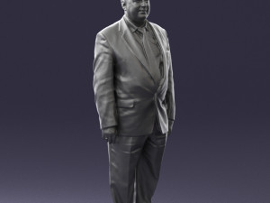 fat man in suit 0521 Modèle 3D