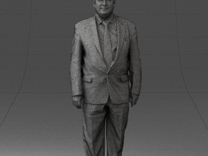 fat man in suit 0521 Modèle 3D