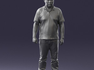 hinese man brown shirt 0520 3d print ready 3D Baskı Modeli