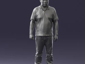 hinese man brown shirt 0520 3d print ready 3D Print Model