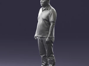 hinese man brown shirt 0520 3d print ready 3D Print Model