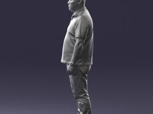 hinese man brown shirt 0520 3d print ready 3D Print Model