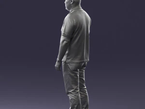hinese man brown shirt 0520 3d print ready 3D Print Model