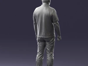 hinese man brown shirt 0520 3d print ready 3D Print Model