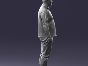 hinese man brown shirt 0520 3d print ready 3D Baskı Modeli