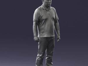 hinese man brown shirt 0520 3d print ready 3D Print Model