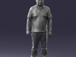 hinese man brown shirt 0520 3d print ready 3D Baskı Modeli