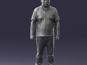 hinese man brown shirt 0520 3d print ready 3D Print Model