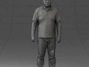 hinese man brown shirt 0520 3d print ready 3D Print Model