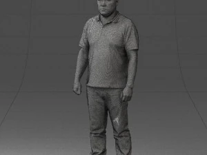 hinese man brown shirt 0520 3d print ready 3D Print Model