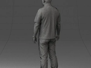 hinese man brown shirt 0520 3d print ready 3D Print Model