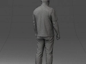 hinese man brown shirt 0520 3d print ready 3D Print Model