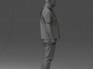 hinese man brown shirt 0520 3d print ready 3D Print Model