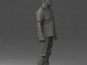 hinese man brown shirt 0520 3d print ready 3D Print Model
