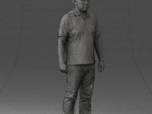hinese man brown shirt 0520 3d print ready 3D Print Model