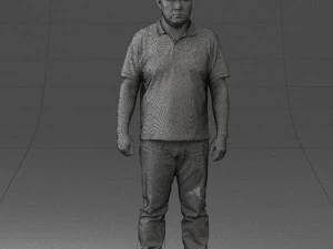 hinese man brown shirt 0520 3d print ready 3D Print Model