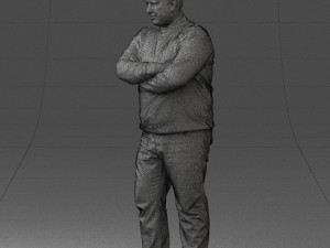 chubby man in sweater 0519 3D Model