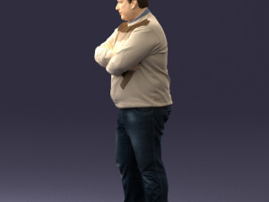 chubby man in sweater 0519 3d print ready 3D Print Model